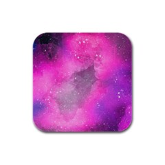 Purple Space Rubber Square Coaster (4 Pack)  by goljakoff