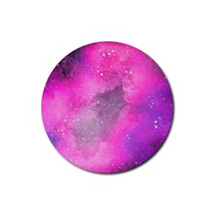 Purple Space Rubber Coaster (round)  by goljakoff