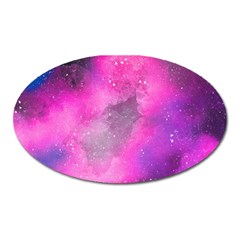 Purple Space Oval Magnet by goljakoff