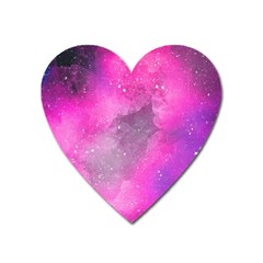 Purple Space Heart Magnet by goljakoff