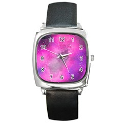 Purple Space Square Metal Watch by goljakoff