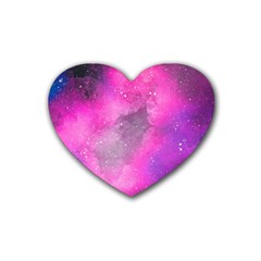 Purple Space Heart Coaster (4 Pack)  by goljakoff