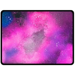 Purple Space Fleece Blanket (large)  by goljakoff