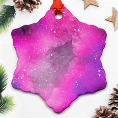 Purple Space Snowflake Ornament (two Sides) by goljakoff