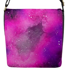 Purple Space Flap Closure Messenger Bag (s) by goljakoff