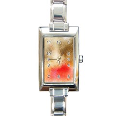 Golden Paint Rectangle Italian Charm Watch by goljakoff