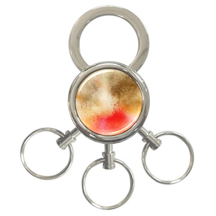 Golden paint 3-Ring Key Chain