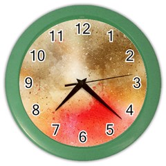 Golden Paint Color Wall Clock by goljakoff