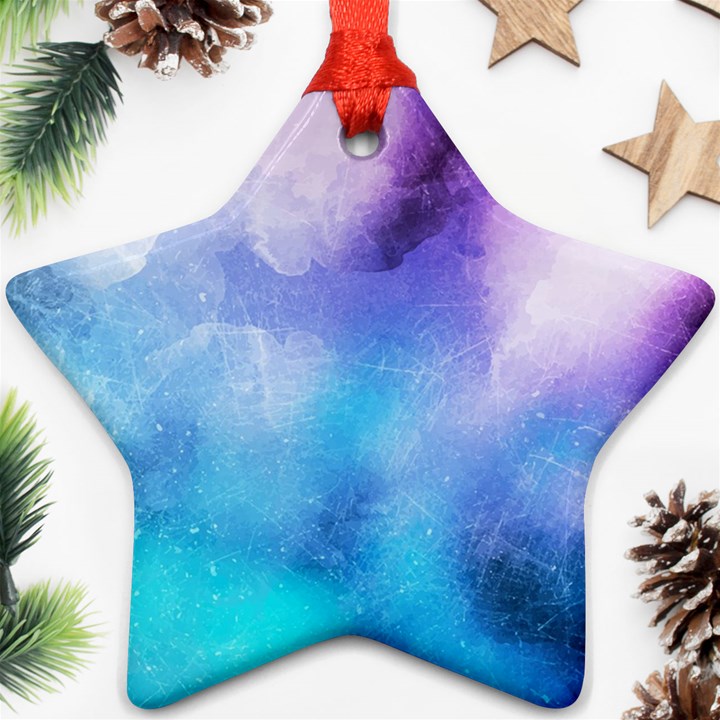 Metallic paint Star Ornament (Two Sides)