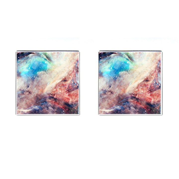 Galaxy paint Cufflinks (Square)