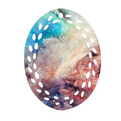 Galaxy paint Oval Filigree Ornament (Two Sides)