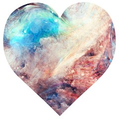 Galaxy paint Wooden Puzzle Heart