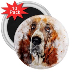 Dog 3  Magnets (10 Pack)  by goljakoff