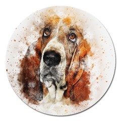 Dog Magnet 5  (round) by goljakoff