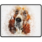 Dog Double Sided Fleece Blanket (Medium)  58.8 x47.4  Blanket Front