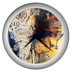 Elephant Mandala Wall Clock (silver) by goljakoff