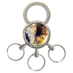 Elephant Mandala 3-ring Key Chain by goljakoff