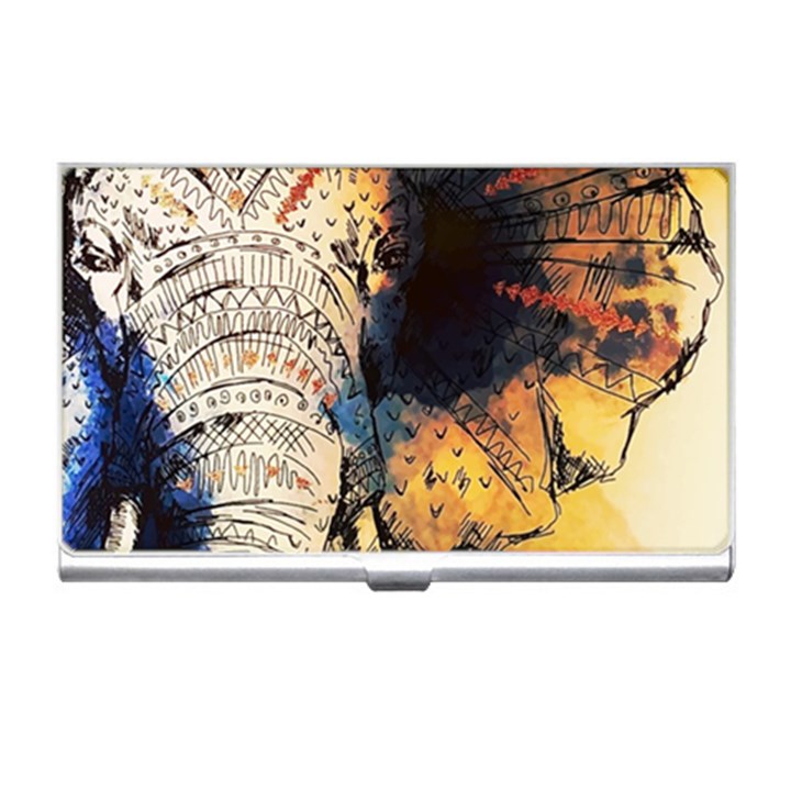 Elephant mandala Business Card Holder