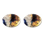 Elephant mandala Cufflinks (Oval) Front(Pair)