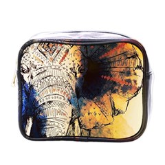 Elephant Mandala Mini Toiletries Bag (one Side) by goljakoff