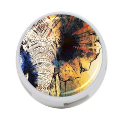 Elephant Mandala 4-port Usb Hub (two Sides) by goljakoff