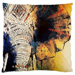 Elephant Mandala Large Cushion Case (one Side) by goljakoff