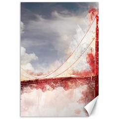 Golden Bridge Canvas 12  X 18  by goljakoff