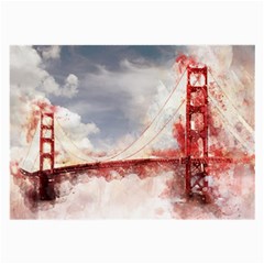 Golden Bridge Large Glasses Cloth by goljakoff