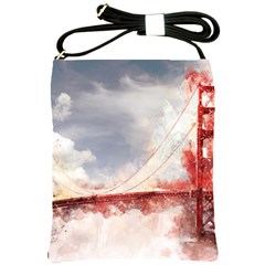 Golden Bridge Shoulder Sling Bag by goljakoff