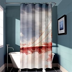 Golden Bridge Shower Curtain 36  X 72  (stall)  by goljakoff