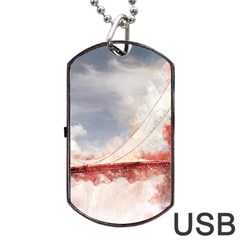 Golden Bridge Dog Tag Usb Flash (one Side) by goljakoff