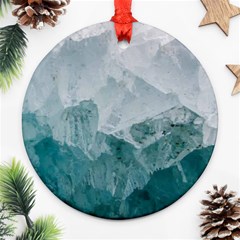 Blue Green Waves Ornament (round) by goljakoff