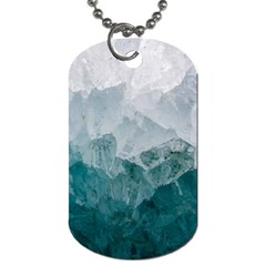 Blue Green Waves Dog Tag (one Side) by goljakoff