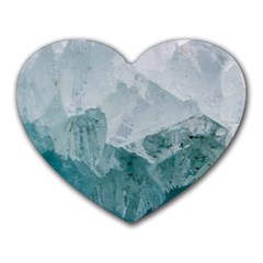 Blue Green Waves Heart Mousepads by goljakoff