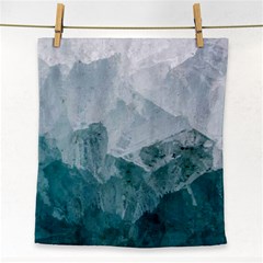 Blue Green Waves Face Towel by goljakoff