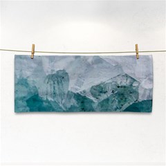 Blue Green Waves Hand Towel by goljakoff