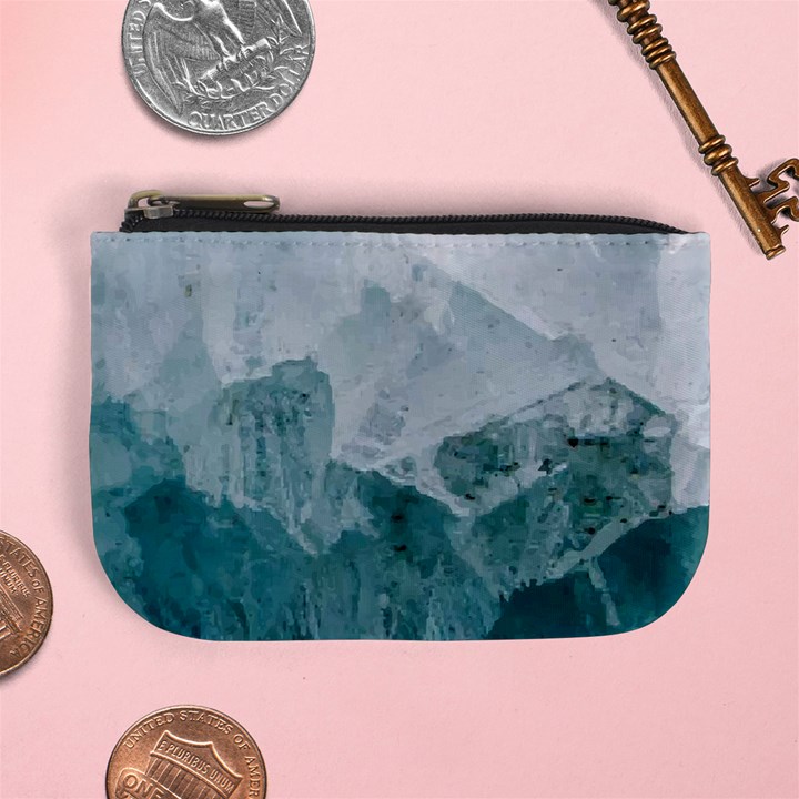 Blue green waves Mini Coin Purse