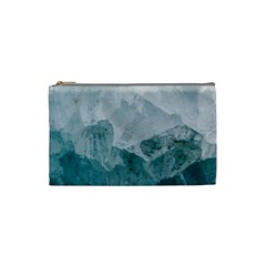 Blue Green Waves Cosmetic Bag (small) by goljakoff