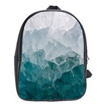 Blue green waves School Bag (Large) Front