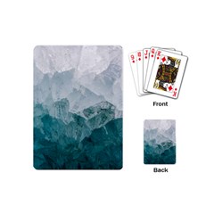 Blue Green Waves Playing Cards Single Design (mini) by goljakoff