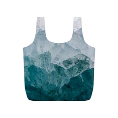 Blue Green Waves Full Print Recycle Bag (s) by goljakoff