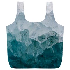 Blue Green Waves Full Print Recycle Bag (xxl) by goljakoff