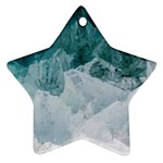 Blue waves Star Ornament (Two Sides) Back