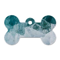 Blue Waves Dog Tag Bone (one Side) by goljakoff