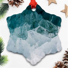 Blue Waves Snowflake Ornament (two Sides) by goljakoff