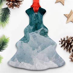 Blue Waves Christmas Tree Ornament (two Sides) by goljakoff