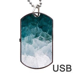 Blue Waves Dog Tag Usb Flash (two Sides) by goljakoff