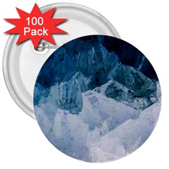 Blue Ocean Waves 3  Buttons (100 Pack)  by goljakoff