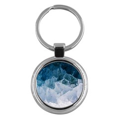 Blue Ocean Waves Key Chain (round) by goljakoff