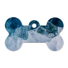 Blue Ocean Waves Dog Tag Bone (one Side) by goljakoff